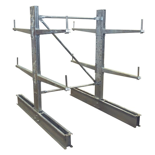 Vestil SDU-C-6-36-G-SET Gray Galvanized Cantilever Double Updright Set 6ft Height 36" Arms, PR