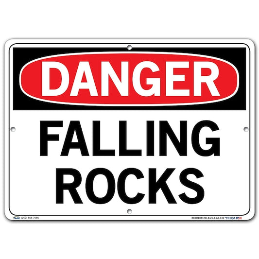 Vestil SI-D-21-C-AC-130 Aluminum Composite Sign, 10-1/2" H, 14-1/2" W Rectangle, SI-D-21-C-AC-130