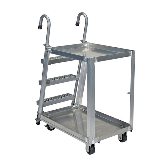 Vestil SPA2-2236 Aluminum Stock Picker with Steel Ladder, 40 In. x 21-7/8 In. x 50-3/16 In., 660 lb Capacity