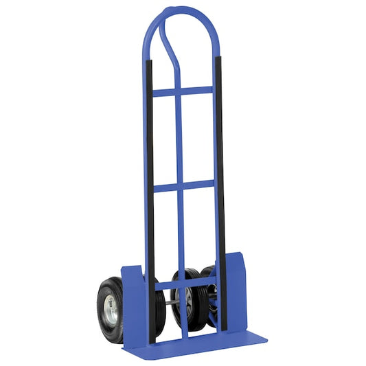 Vestil SPHT-500S-DW Steel P-Handle Truck with Dual Wheels 600 Lb. Capacity, Yellow