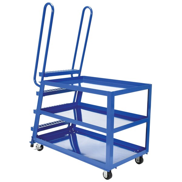 Vestil SPS-HD-2852 High Duty Truck.27.5 x 51, Mold-On-Rubber, Steel, 1000 lb Load Capacity, 3 Shelves, 27.875" W