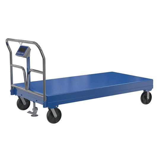 Vestil SPT-3672-SCL Steel Platform Truck With Scale 3600 lb Glass-Filled Nylon 36 x 72