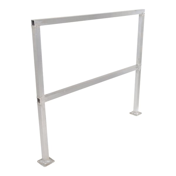 Vestil SQ-A-48 ALUMINUM SAFETY HANDRAIL NO TOEBOARD 48 IN