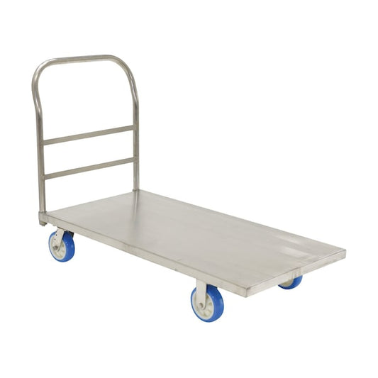Vestil SSPT-2448 Stainless Steel Platform Truck 2000 lb Poly-On-Poly Casters 24 x 48