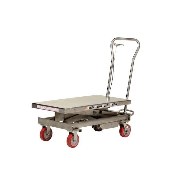 Vestil SSSC-1000 Scissor Cart, SS, 1000 lb. Cap