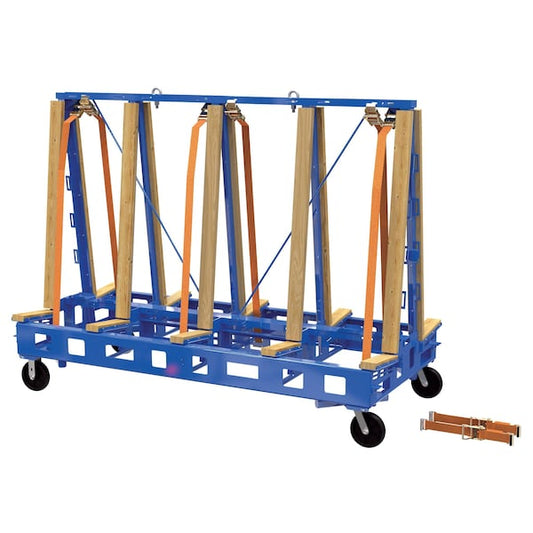 Vestil STR-M-9764-4-CK1 Slab Transport With Casters 4K Blue
