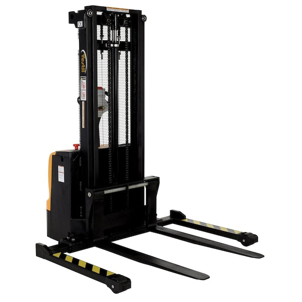 Vestil S-101-AA-DM Adjustable Double Mast Stacker, Load Cap. 2200 lb.
