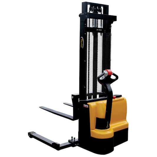 Vestil S-118-AA-DM Adjustable Double Mast Stacker, Load Cap. 2200 lb., Overall Width: 47-3/8"