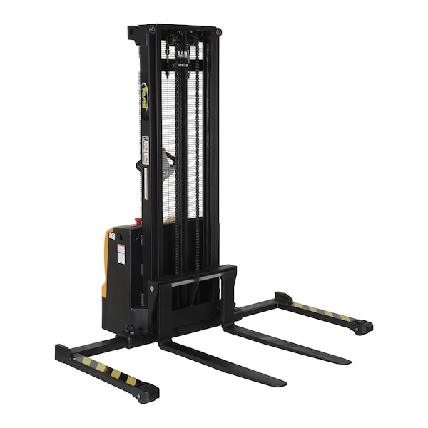 Vestil S-125-AA-DM Adjustable Double Mast Stacker, Load Cap. 2200 lb.