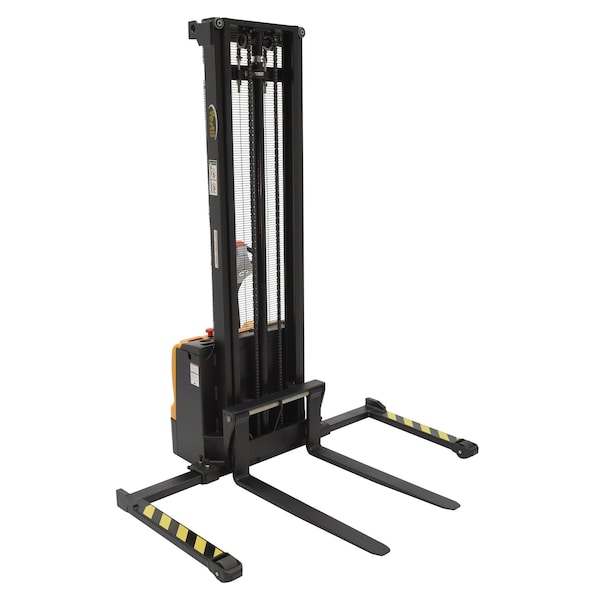 Vestil S-150-AA-DM Adjustable Double Mast Stacker, Load Cap. 2200 lb.