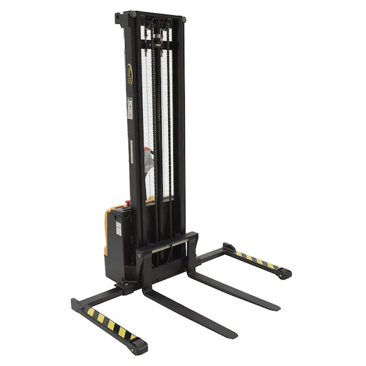 Vestil S-150-AA-DM Adjustable Double Mast Stacker, Load Cap. 2200 lb.