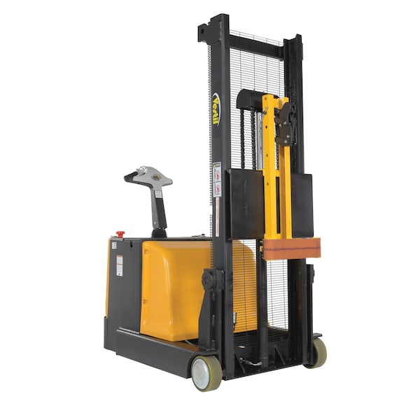 Vestil S-CB-62-SDC Steel Counter Balanced Drum Lifter Single Grip 62 In. Lifting Height 1,000 Lb. Capacity Yellow