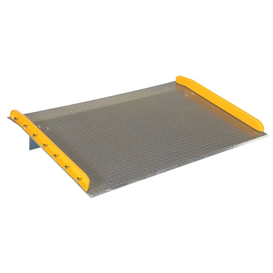 Vestil TAS-10-7248 72" x 48" Aluminum Truck Dockboards with Steel Safety Curb, 10,000 lb Capacity
