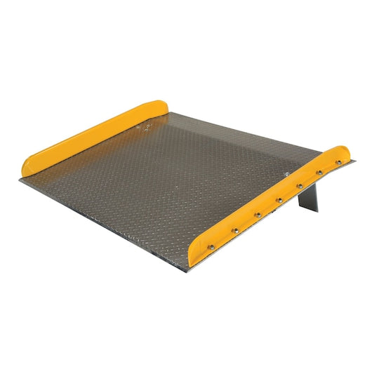 Vestil TAS-15-6048 60" x 48" Aluminum Truck Dockboards with Steel Safety Curb, 15,000 lb Capacity
