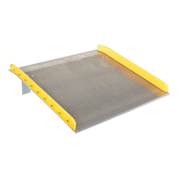 Vestil TAS-15-6060 60" x 60" Aluminum Truck Dockboards with Steel Safety Curb, 15,000 lb Capacity