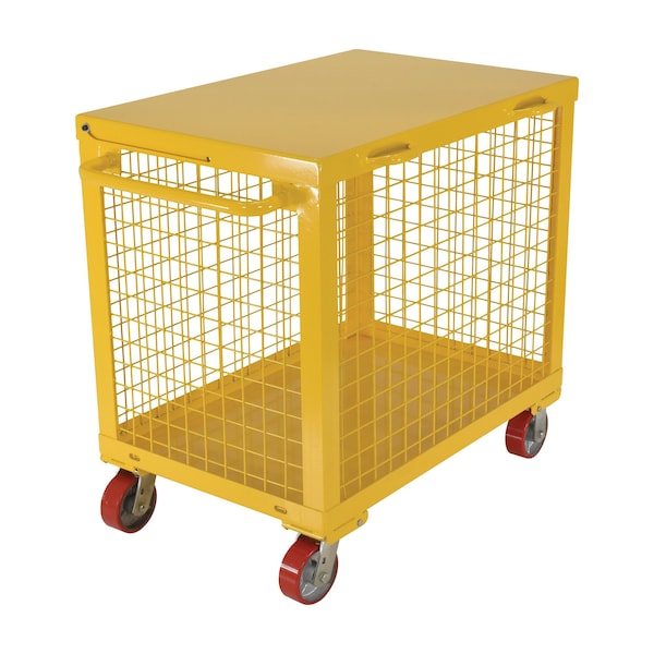 Vestil TBS-2436-XM-13 Expanded Wire Tool Box, Steel, Yellow, 36 in W x 24 in D