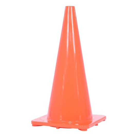 Vestil TC-28-SD Standard Duty Traffic Cone, PVC, 27.5 in Height, 14 Length, 5, Orange