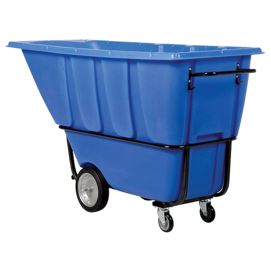 Vestil TDT-100-HD-BLUE Heavy Duty Tilt Truck 1 Cubic Yard 2100 lb Blue