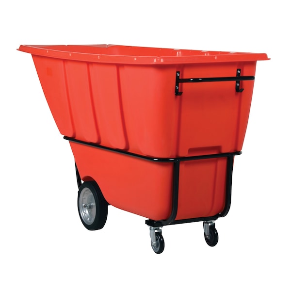 Vestil TDT-100-HD-RED Heavy Duty Tilt Truck 1 Cubic Yard 2100 lb Red