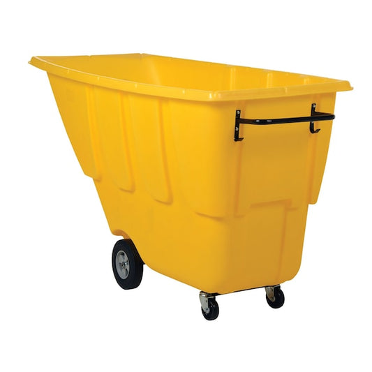 Vestil TDT-100-LD-YELLOW Light Duty Tilt Truck 1 Cubic Yard 850 lb Yellow