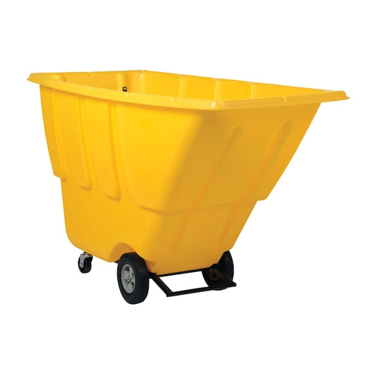 Vestil TDT-100-MD-YELLOW Medium Duty Tilt Truck 1 Cubic Yard 1250 lb Yellow
