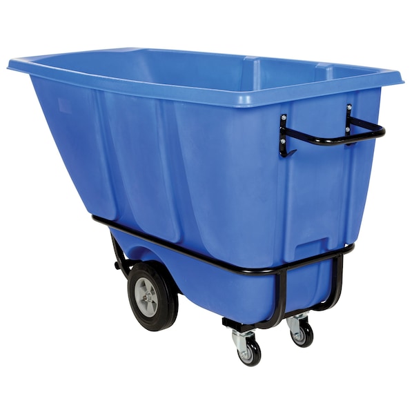 Vestil TDT-50-HD-BLUE Heavy Duty Tilt Truck 1/2 Cubic Yard 1400 lb Blue