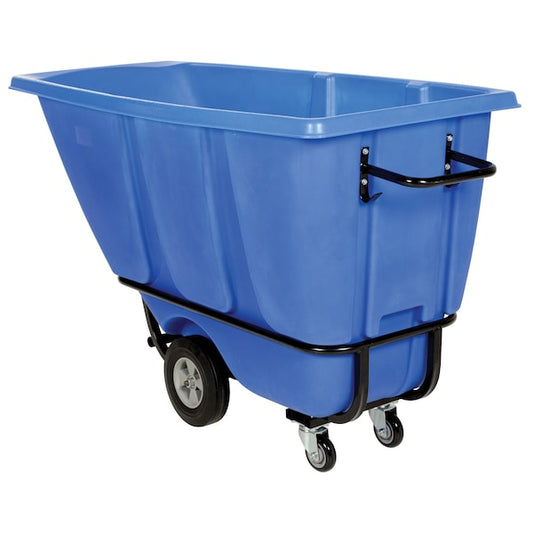 Vestil TDT-50-HD-BLUE Heavy Duty Tilt Truck 1/2 Cubic Yard 1400 lb Blue