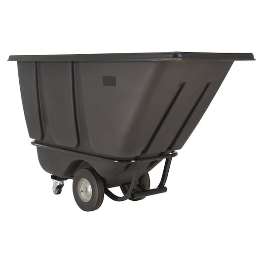 Vestil TDT-50-MD-BLACK Medium Duty Tilt Truck 1/2 Cubic Yard 850 lb Black