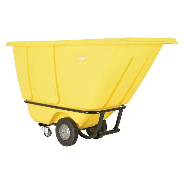 Vestil TDT-50-MD-YELLOW Medium Duty Tilt Truck 1/2 Cubic Yard 850 lb Yellow