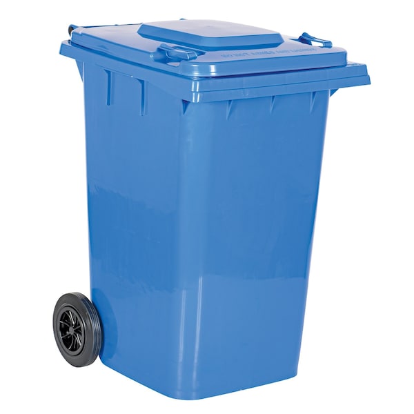 Vestil TH-95-BLU 95 gal. HDPE Square Trash Can, Blue