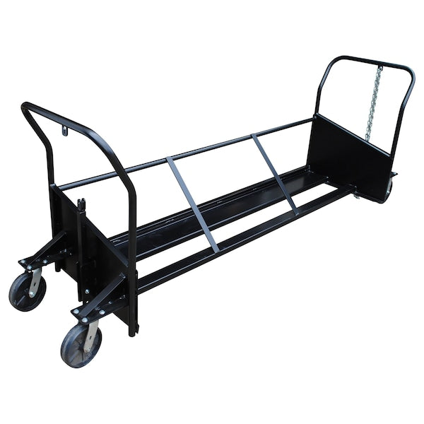 Vestil TH-CART-95 95 Gal Trash Can, Black, Steel