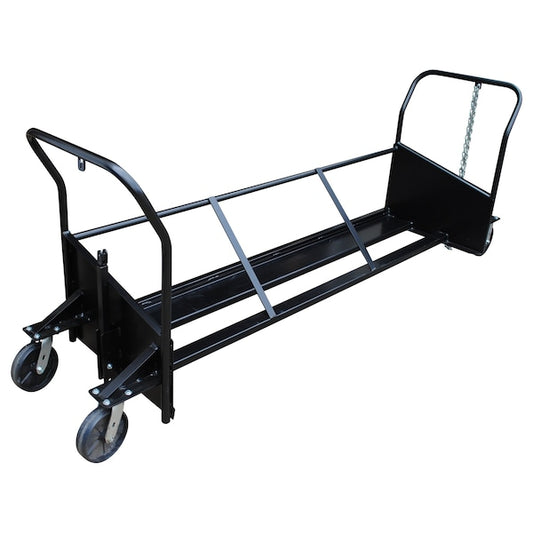 Vestil TH-CART-95 95 Gal Trash Can, Black, Steel