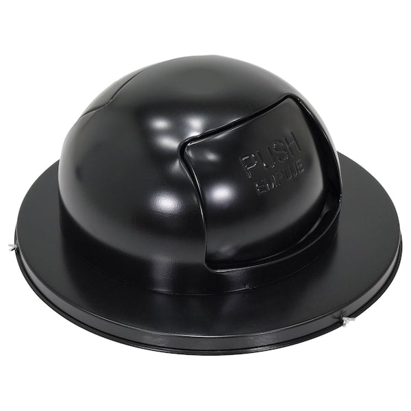 Vestil TRASH-TOP-DD-BK Stl Waste Top Dual Door for Drum, Black