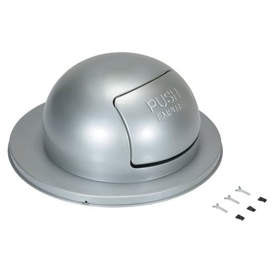 Vestil TRASH-TOP-ZGY Steel Waste Disposal Top for Drum, Gray
