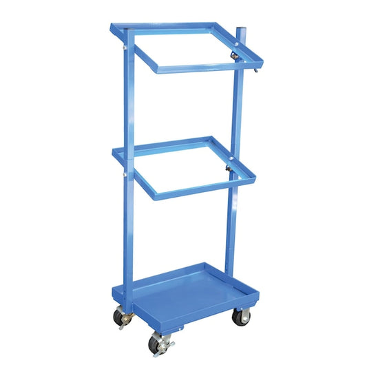 Vestil TSCT-3 Multi-Tier Cart, 3 Shelf, 200 lb., Steel, 300 lb Load Capacity, 3 Shelves, 19.0625" W