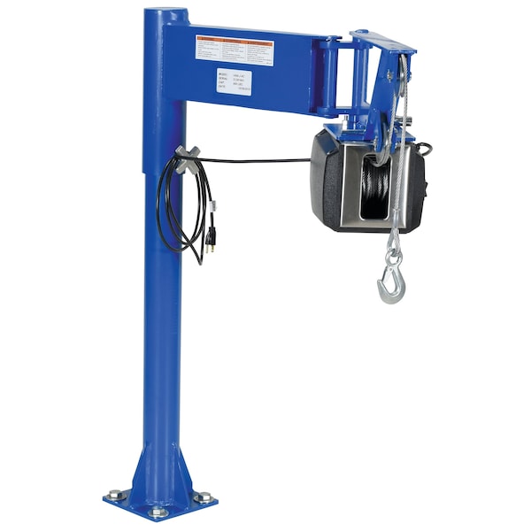 Vestil VAN-J-AC Steel AC Powered Lifter Jib, 400 Lb. Capacity, Blue