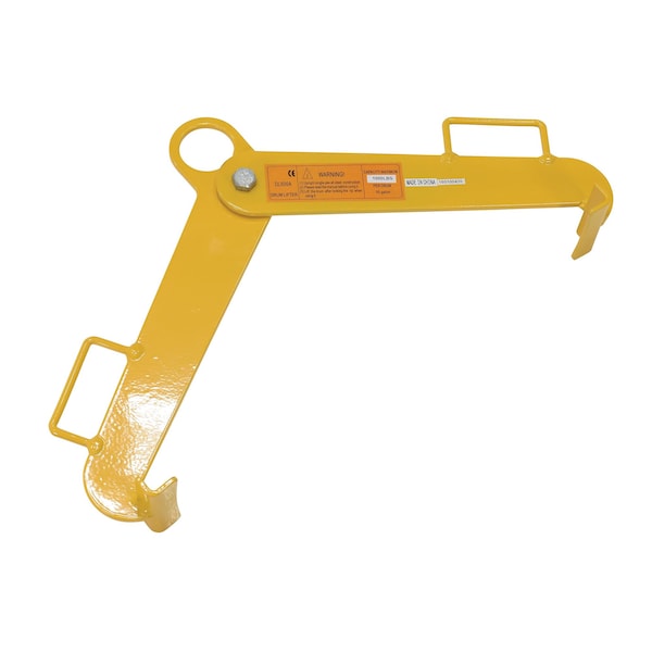Vestil VDC-1000 Steel Vertical Drum Clamp, 1,000 Lb. Capacity, Yellow