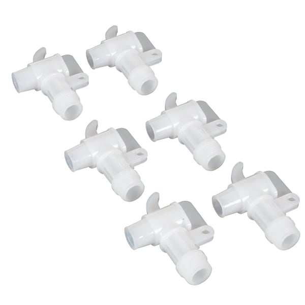 Vestil VDFT-6PKG Drum Faucet, 3/4" Bung, PK6