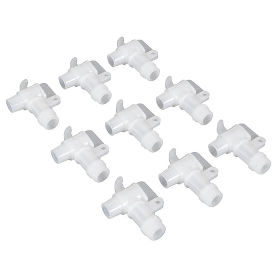 Vestil VDFT-9PKG 9 Pk 3/4" Bung Drum Facuet Fixed, 9PK