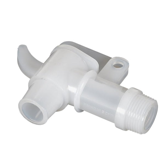 Vestil VDFT Poly Drum Faucet Non-Adjustable 3/4" Bung White