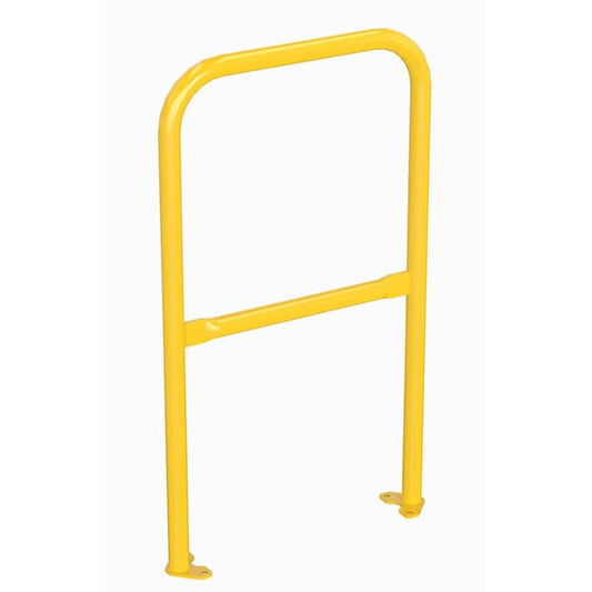 Vestil VDKR-2-BP-YL Steel Pipe Safety Railing with Welded Baseplate 2 Ft. Length Yellow
