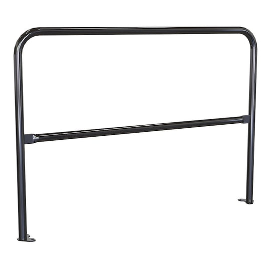 Vestil VDKR-5-BP-BK Steel Pipe Safety Railing with Welded Baseplate 5 Ft. Length Black