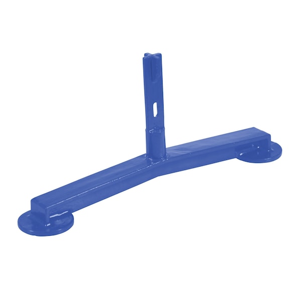 Vestil VDKR-BB-F-BL BLUE PIPE RAILING BARRICADE BASE W/FEET