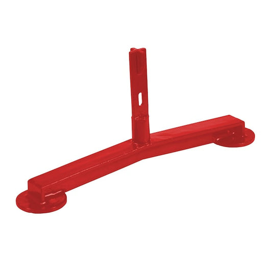 Vestil VDKR-BB-F-RD RED PIPE RAILING BARRICADE BASE W/FEET