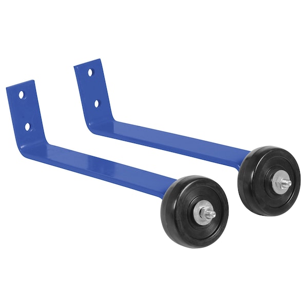 Vestil VDKR-BB-W-BL BLUE PIPE RAILING BARRICADE BASE W/WHEELS, PK2