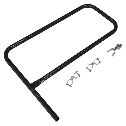 Vestil VDKR-G3-BK BLACK PIPE SAFETY RAILING GATE-P SHAPED 36X36