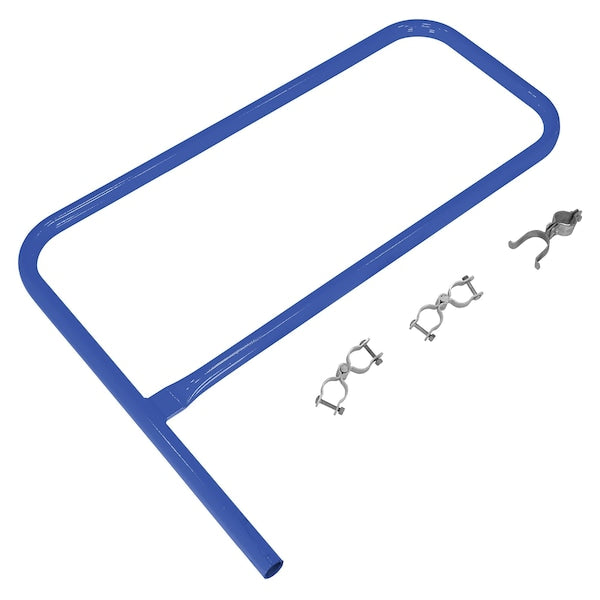 Vestil VDKR-G3-BL BLUE PIPE SAFETY RAILING GATE-P SHAPED 36X36