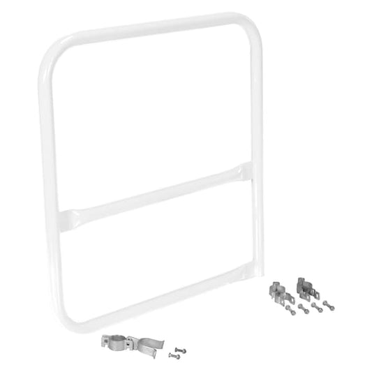 Vestil VDKR-G3-B-WT WHITE PIPE SAFETY RAILING GATE-B SHAPED 36X36