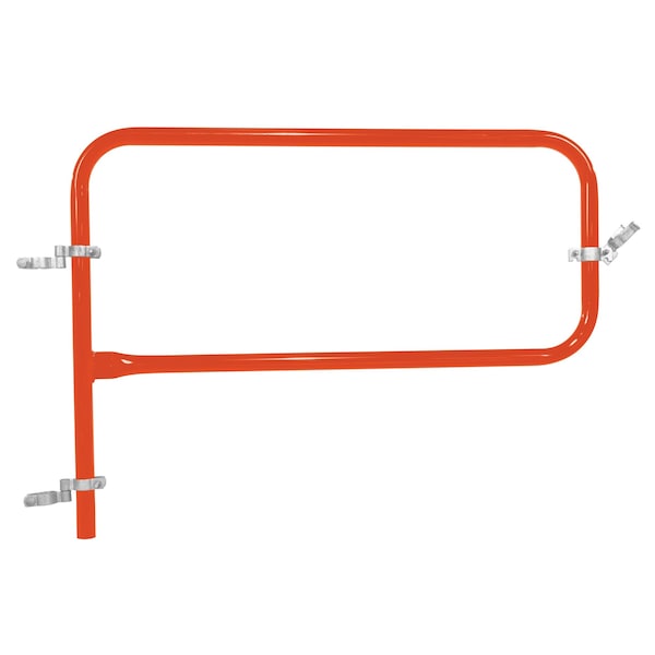Vestil VDKR-G4-OR ORANGE PIPE SAFETY RAILING GATE-P SHAPED 48X36