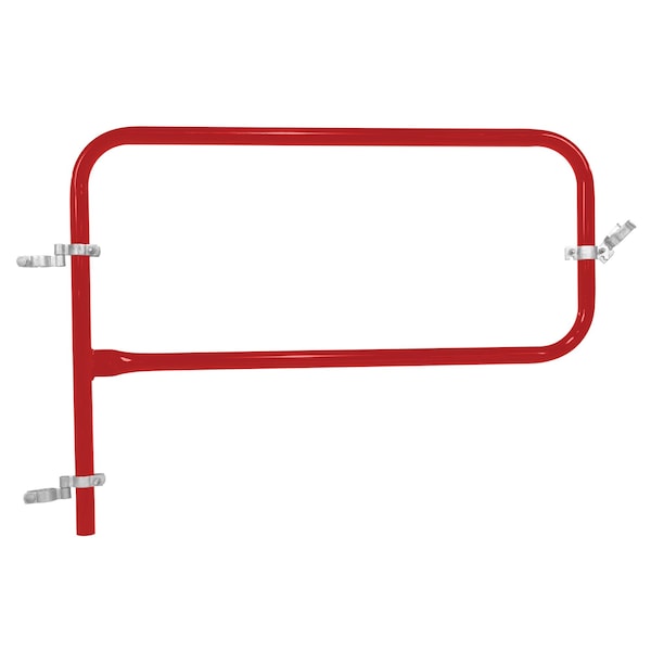 Vestil VDKR-G4-RD RED PIPE SAFETY RAILING GATE-P SHAPED 48X36
